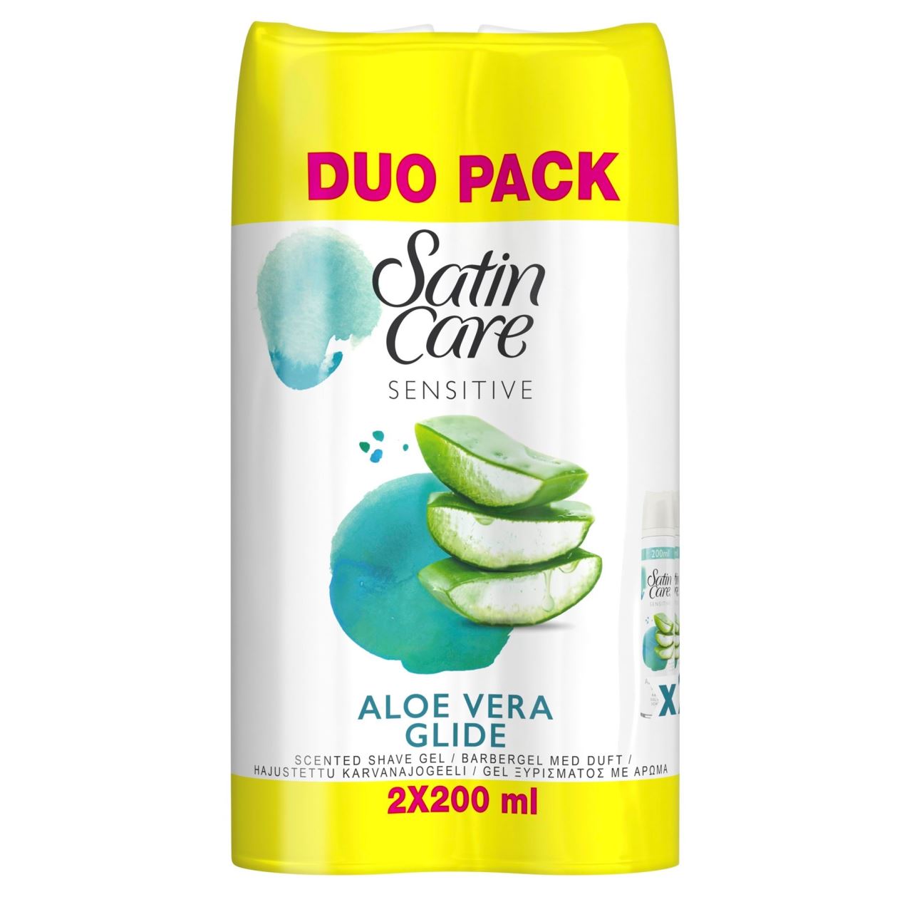 Gillette Venus Satin Care Aloe Vera Gel 2x200ml
