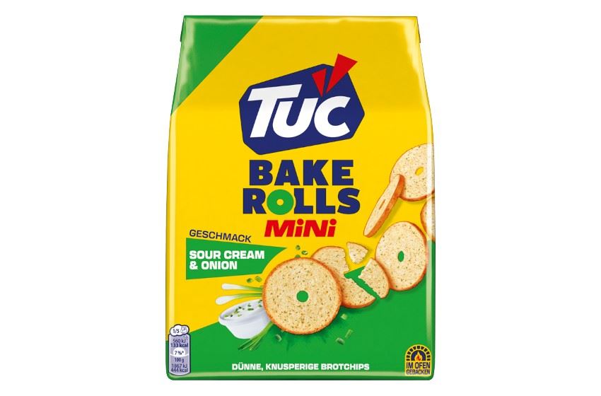 TUC Bake Rolls Sour Cream & Onion Mini 150g