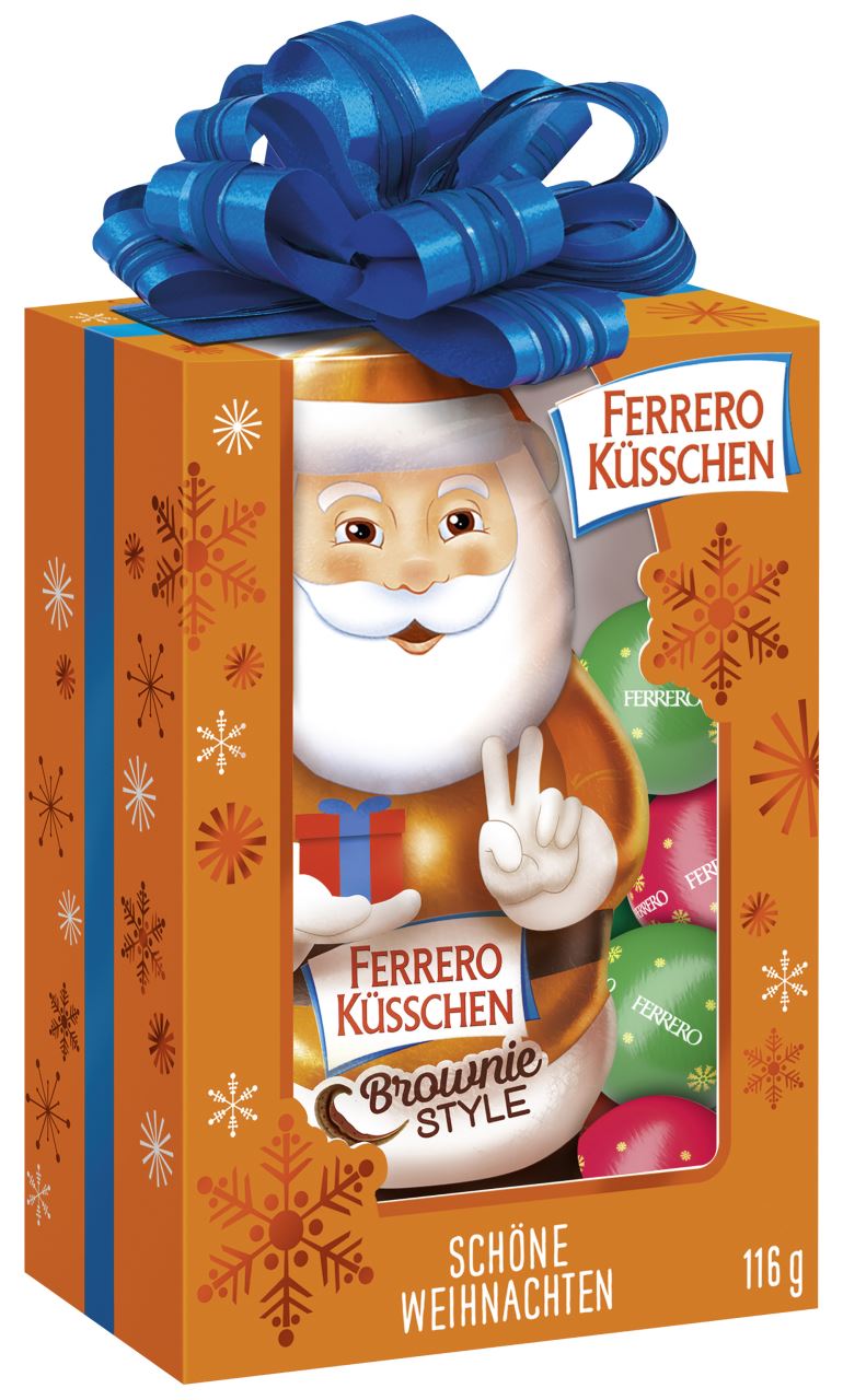 Ferrero Küsschen Brownie Style Weihnachtsmann mit Pralinen 116g ...