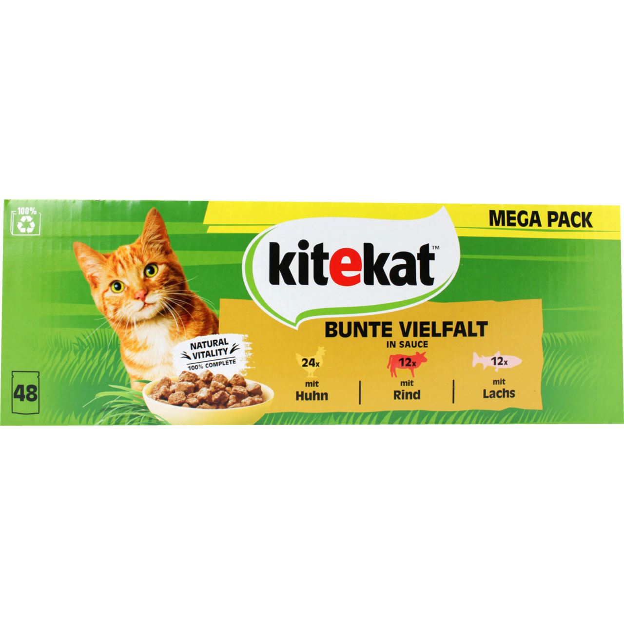 Kitekat Bunte Vielfalt in Sauce 48x85g Mega Pack