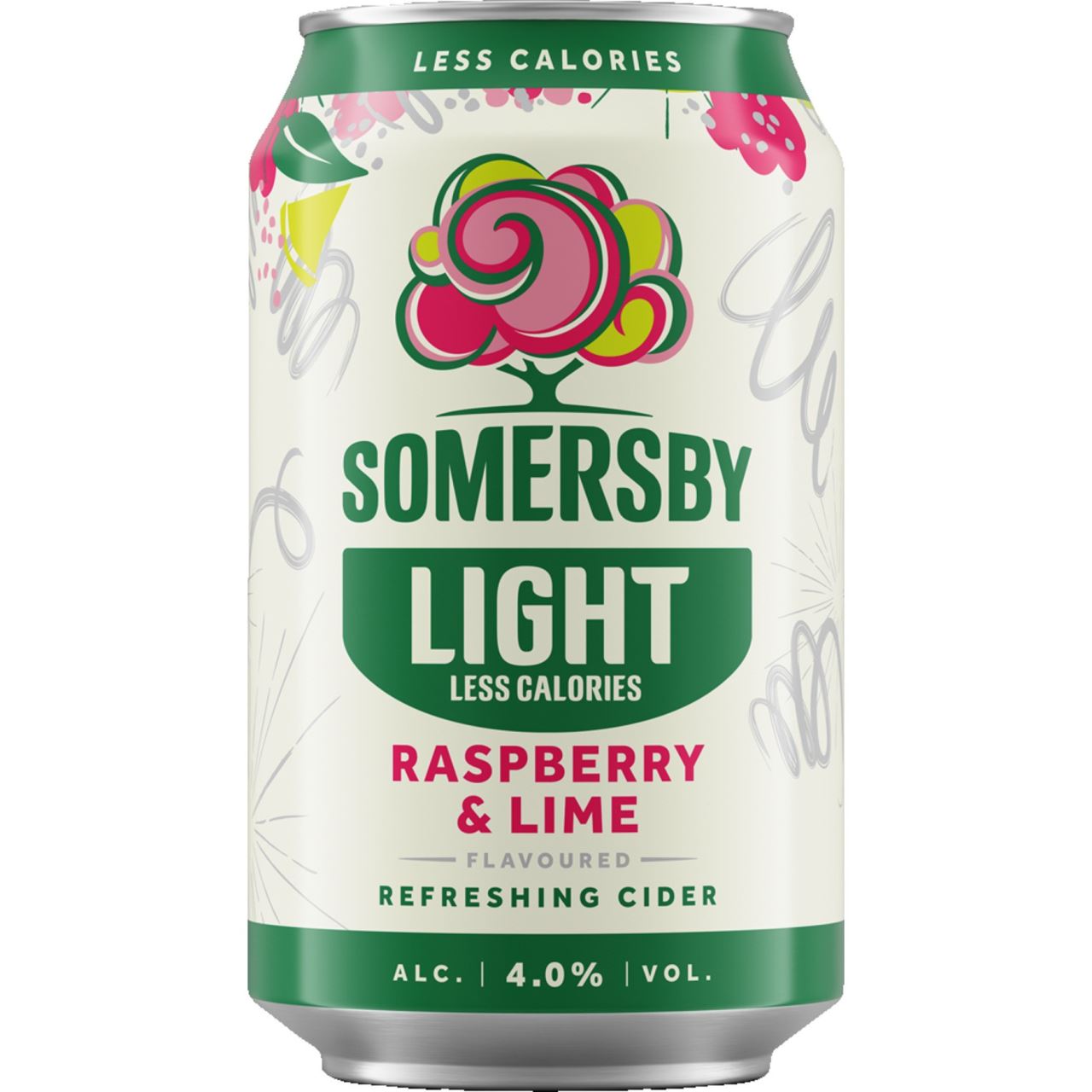 Somersby Raspberry Somersby Raspberry & Lime Light 4% 18x330ml Can