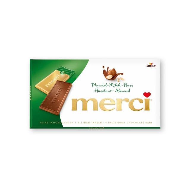 merci Hazelnut-Almond 4pcs. 100g