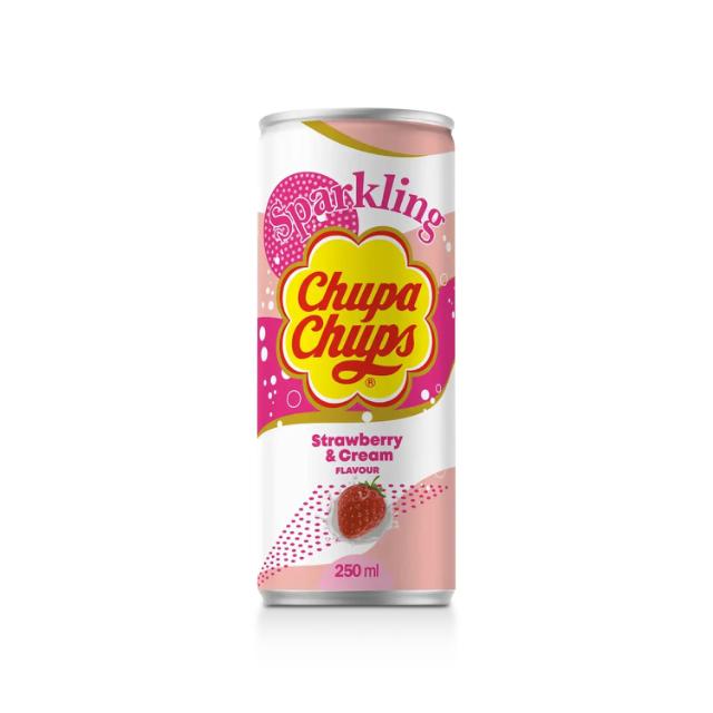 Chupa Chups Sparkling Strawberry & Cream Flavour