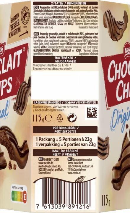 Choclait Chips Original 115g