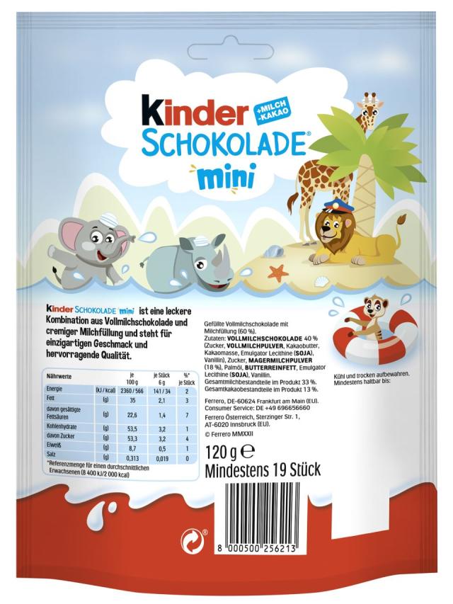 Kinder Schokolade mini 120g