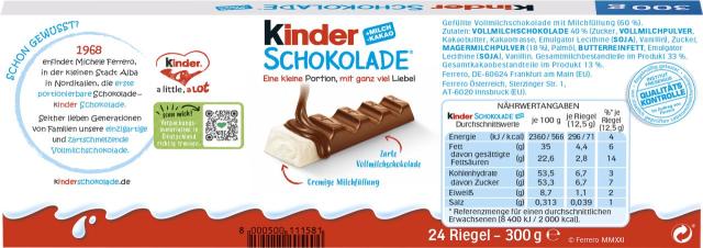 Kinder Schokolade T24 - 300g Big Pack