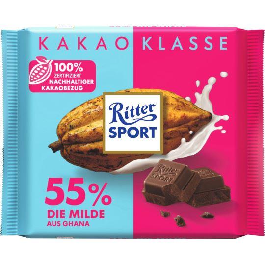 Ritter Sport Kakao Klasse 55% Die Milde aus Ghana 100g