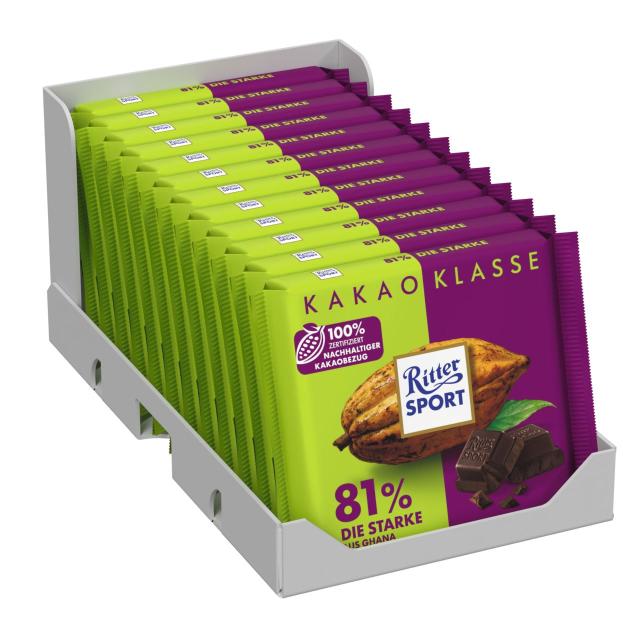 Ritter Sport Kakao Klasse 81% Die Starke aus Ghana 100g