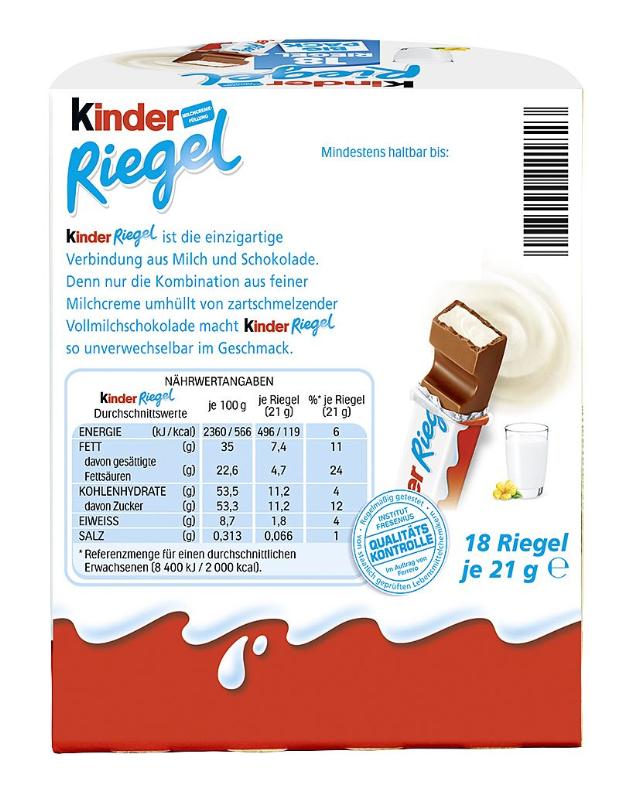 Kinder Riegel T18 - 378g Big Pack