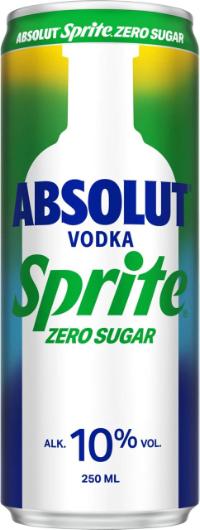 DPG Absolut Vodka Sprite Zero Sugar 10% - 12x250ml Can