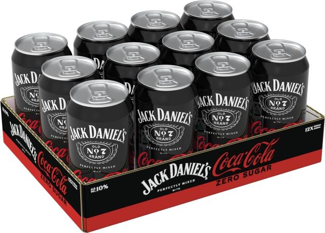 DPG Jack Daniel's & Coca Cola Zero Sugar 10% - 12x330ml Can