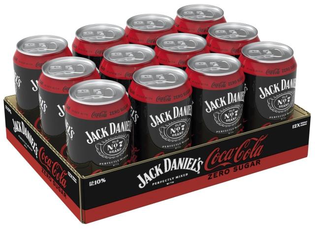 DPG Jack Daniel's & Coca Cola Zero Sugar 10% 12x330ml Can