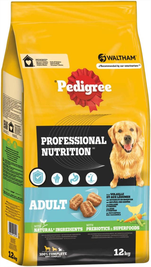 Pedigree Professional Nutrition Adult Poultry & Vegetables 12kg