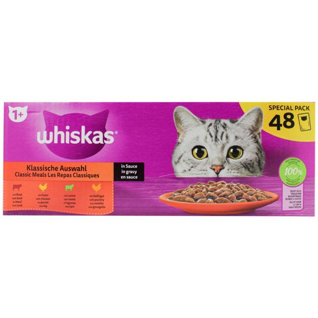 Whiskas Classic Meals in Sauce 48x85g Special Pack