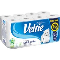 Veltie Soft & White Toilet paper 16 rolls Multi Pack