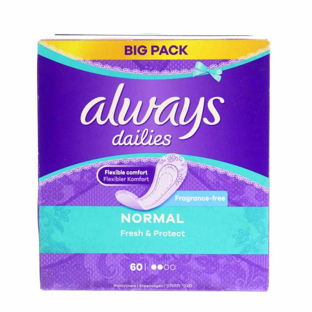 always dailies Normal Fresh & Protect 60 pantyliners