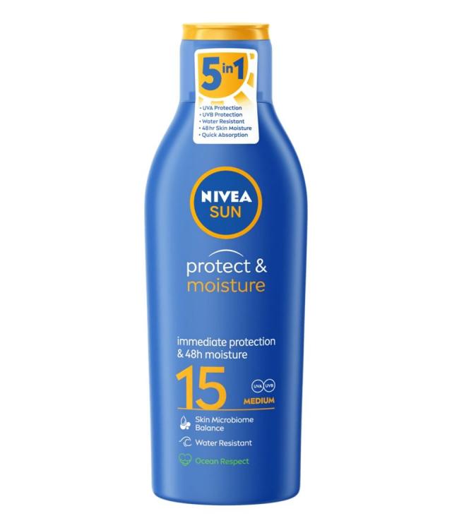 NIVEA SUN protect & moisture SPF 15 lotion 200ml