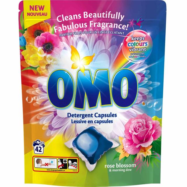 OMO Detergent Capsules rose blossom & morning dew 42 pcs.