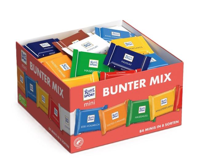 Ritter Sport mini Bunter Mix 84 pcs. 1,4kg Disp.