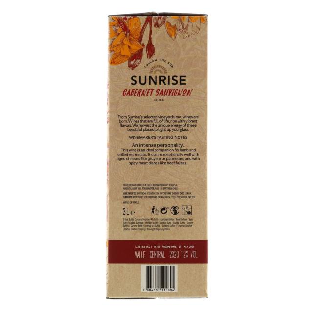 Sunrise Cabernet Sauvignon 12% - 3l BiB