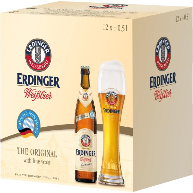 Erdinger Weissbier 5,3% - 12x500ml Bottle