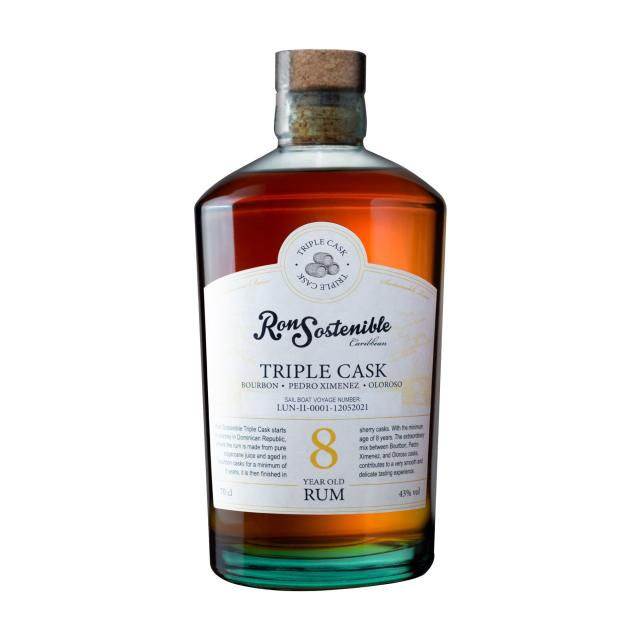 Ron Sostenible 8YO Rum Triple Cask 43% - 0,7l