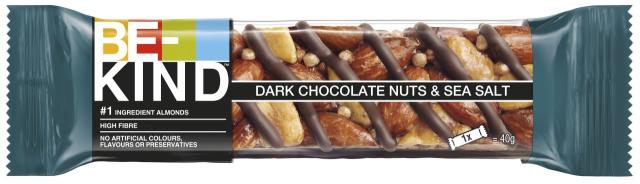 Be-Kind Dark Chocolate Nuts & Sea Salt 40g