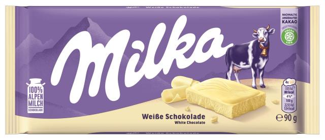 Milka Weiße Schokolade 90g