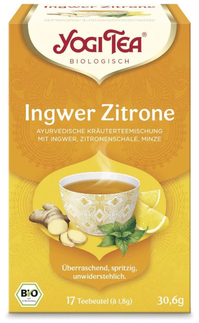 Yogi Tea Ingwer Zitrone 17 pcs. 30,6g - Bio DE-ÖKO-034