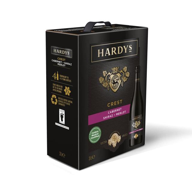 Hardy's Crest Cabernet/Shiraz/Merlot 14% - 3l BiB