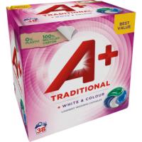 A+ Traditional White & Colour Detergent Capsules 38 pcs. 836g