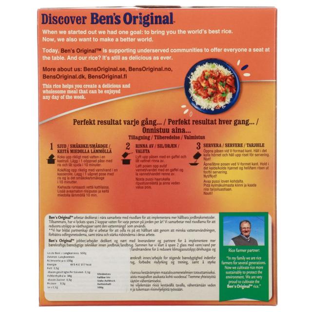 Ben's Original Boil-in-Bag Long Grain Rice 500g