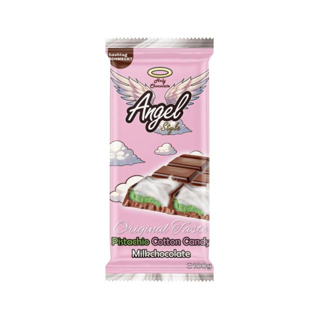 Angel Style Pistachio Cotton Candy Milkchocolate 100g