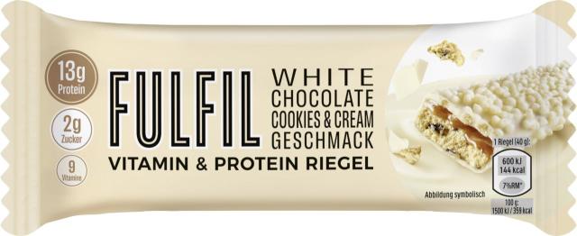 FulFil Vitamin & Protein Riegel White Chocolate Cookies & Cream 40g