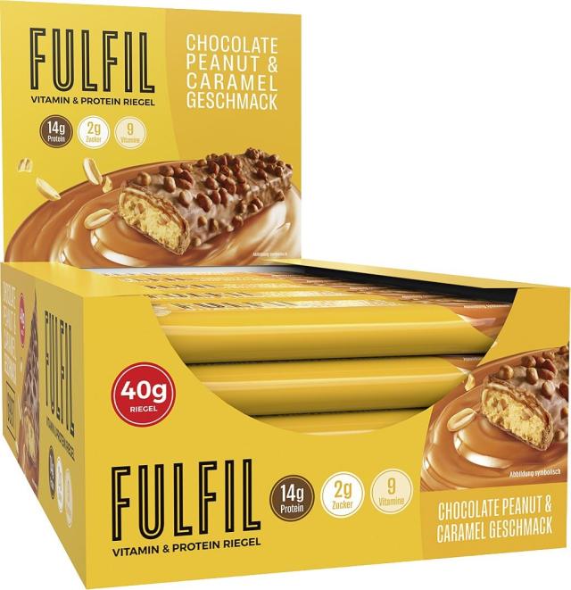 FulFil Vitamin & Protein Riegel Chocolate Peanut & Caramel 40g