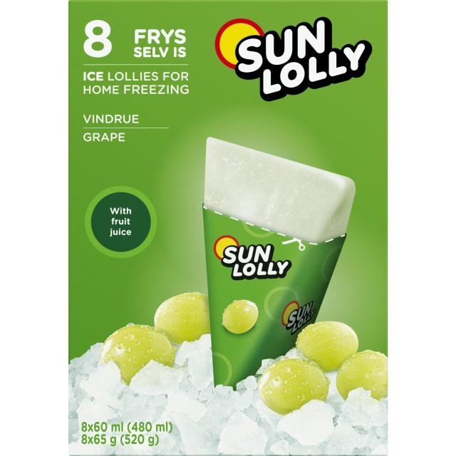Sun Lolly Vindrue / Grape 8-pack Disp.
