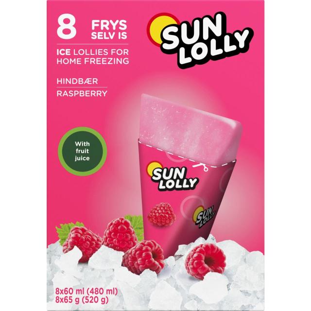 Sun Lolly Hindbær / Raspberry 8-pack Disp.