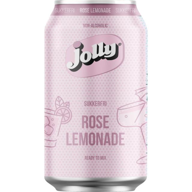 Jolly Rose Lemonade 12x330ml Can - sugar free