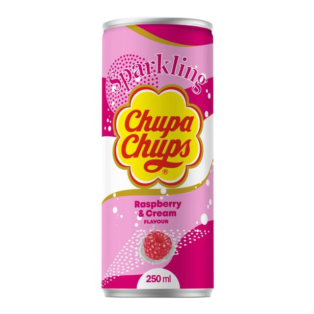 Chupa Chups Sparkling Raspberry & Cream Flavour 24x250ml