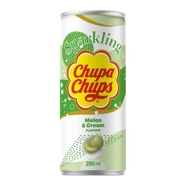 Chupa Chups Sparkling Melon & Cream Flavour 24x250ml Can