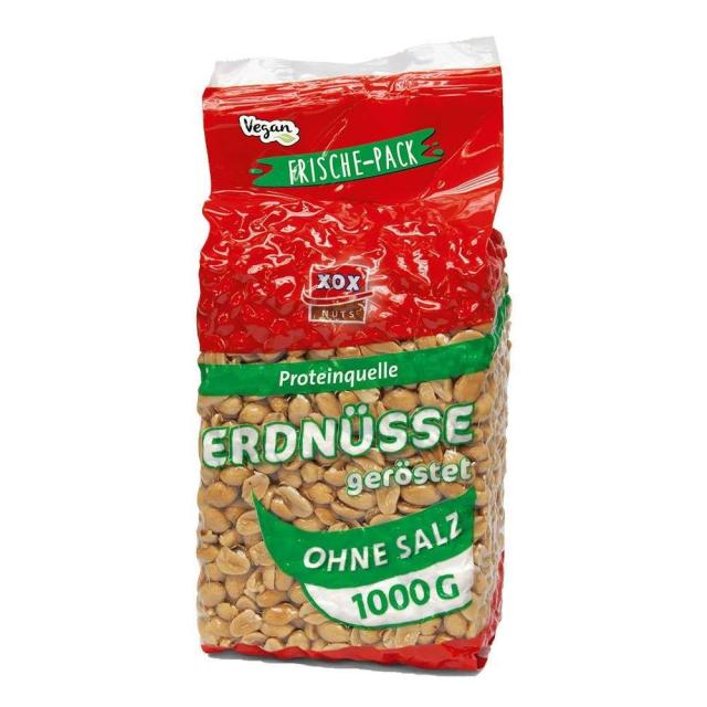 XOX Erdnüsse geröstet ohne Salz 1kg