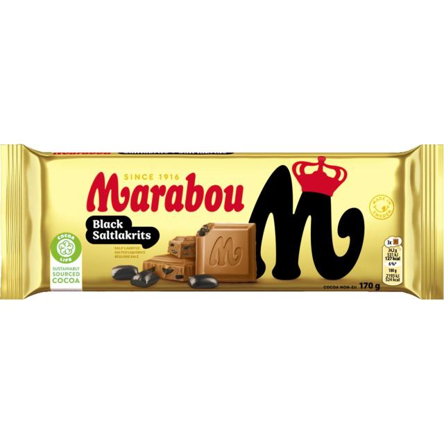 Marabou Black Saltlakrits 170g