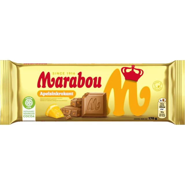 Marabou Apelsinkrokant 170g