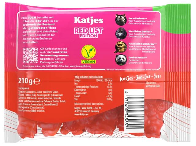 Katjes Red List Edition 210g - vegan