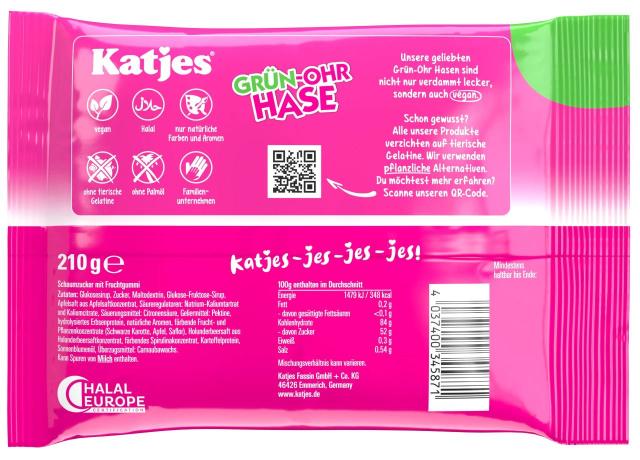 Katjes Grün-Ohr Hase 210g - vegan