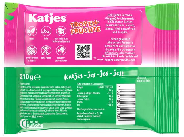Katjes Tropen-Früchte 210g - vegan