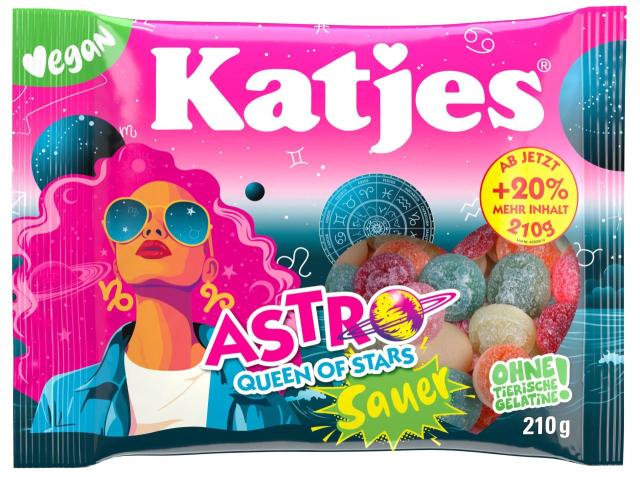 Katjes Astro Queen of Stars Sauer 210g - vegan