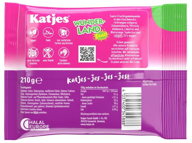 Katjes Wunderland Sauer 210g - vegan