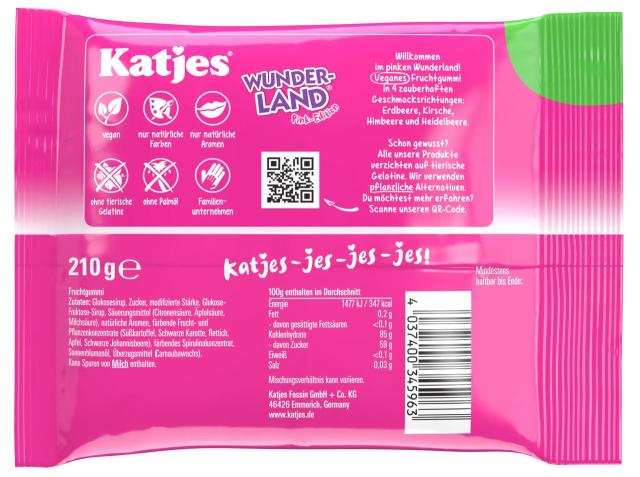 Katjes Wunderland Pink-Edition 210g - vegan