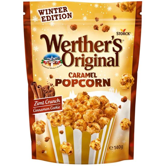 Storck Werther's Original Caramel Popcorn Zimt Crunch 140g - Winter Edition